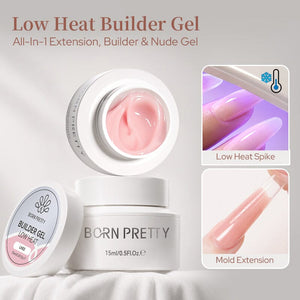 Low Heat Builder Gel & Dual Nail Forms Set Gel Nail Polish BORN PRETTY 