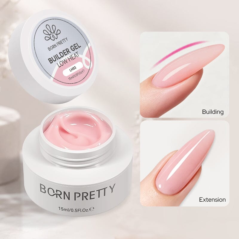 Low Heat Builder Gel & Dual Nail Forms Set Gel Nail Polish BORN PRETTY 