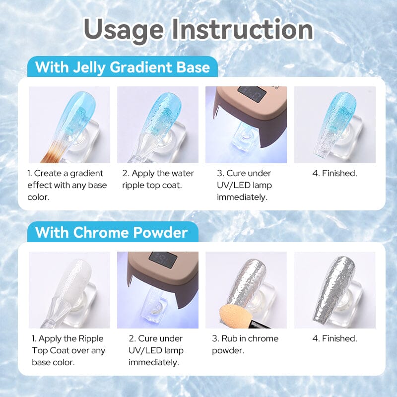 Water Ripple Top Coat 10ml Base & Top Coat BORN PRETTY 