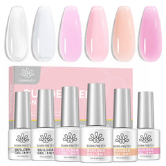 6 Colors 8 in 1 Builder Gel 7ml Gel Nail Polish BORN PRETTY 