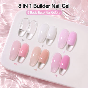 6 Colors 8 in 1 Builder Gel 7ml Gel Nail Polish BORN PRETTY 