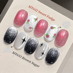 Reflective Cat Magnetic Gel MY652 Sweet Fudge 10ml Gel Nail Polish BORN PRETTY 