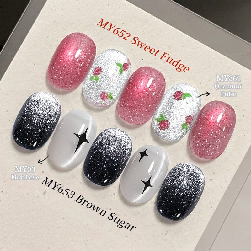Reflective Cat Magnetic Gel MY652 Sweet Fudge 10ml Gel Nail Polish BORN PRETTY 