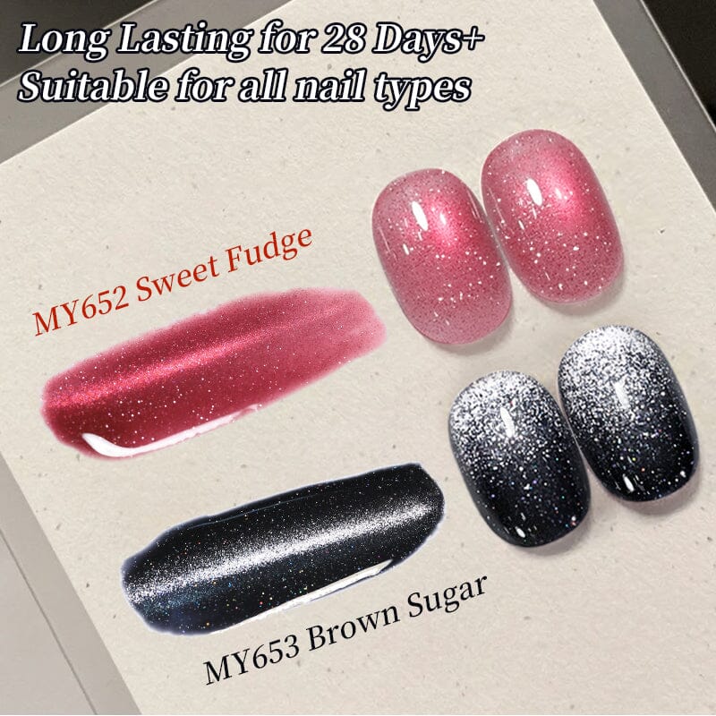 Reflective Cat Magnetic Gel MY653 Brown Sugar 10ml Gel Nail Polish BORN PRETTY 