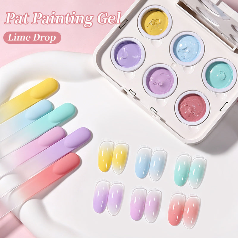 6 Colors Pat Painting Gel Lime Drop