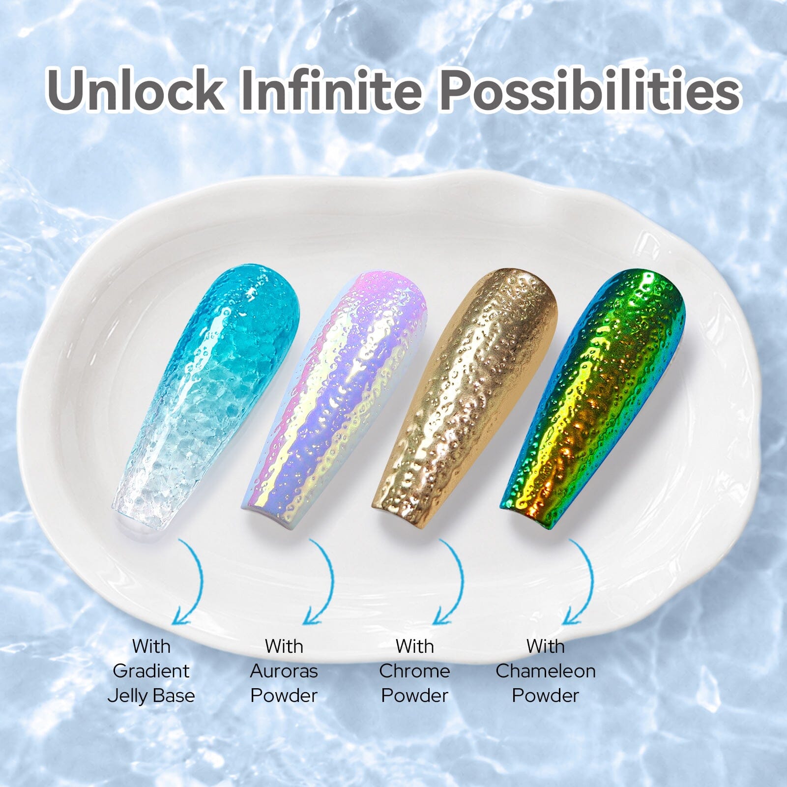 Water Ripple Top Coat Set 15ml Base & Top Coat BORN PRETTY 