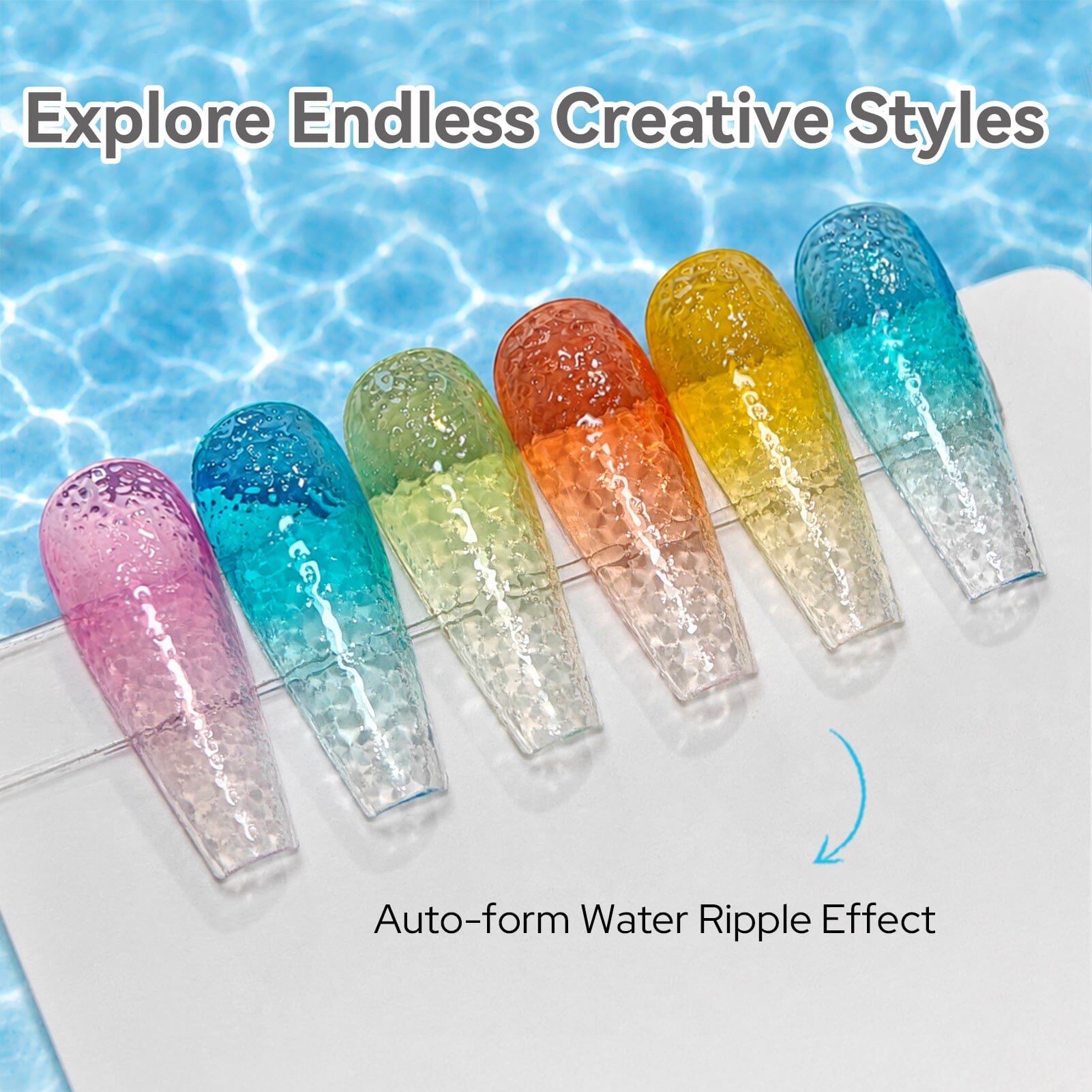 Water Ripple Top Coat Set 15ml Base & Top Coat BORN PRETTY 