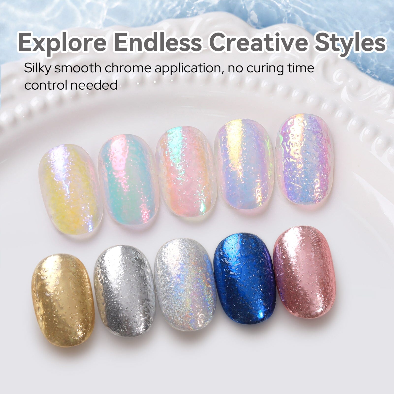 Water Ripple Top Coat Set 15ml Base & Top Coat BORN PRETTY 