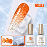 Water Ripple Top Coat Set Base & Top Coat BORN PRETTY Water Ripple Top Coat & Jelly Gel JN66 
