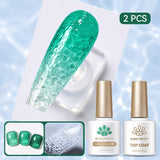 Water Ripple Top Coat Set Base & Top Coat BORN PRETTY Water Ripple Top Coat & Jelly Gel JN73 