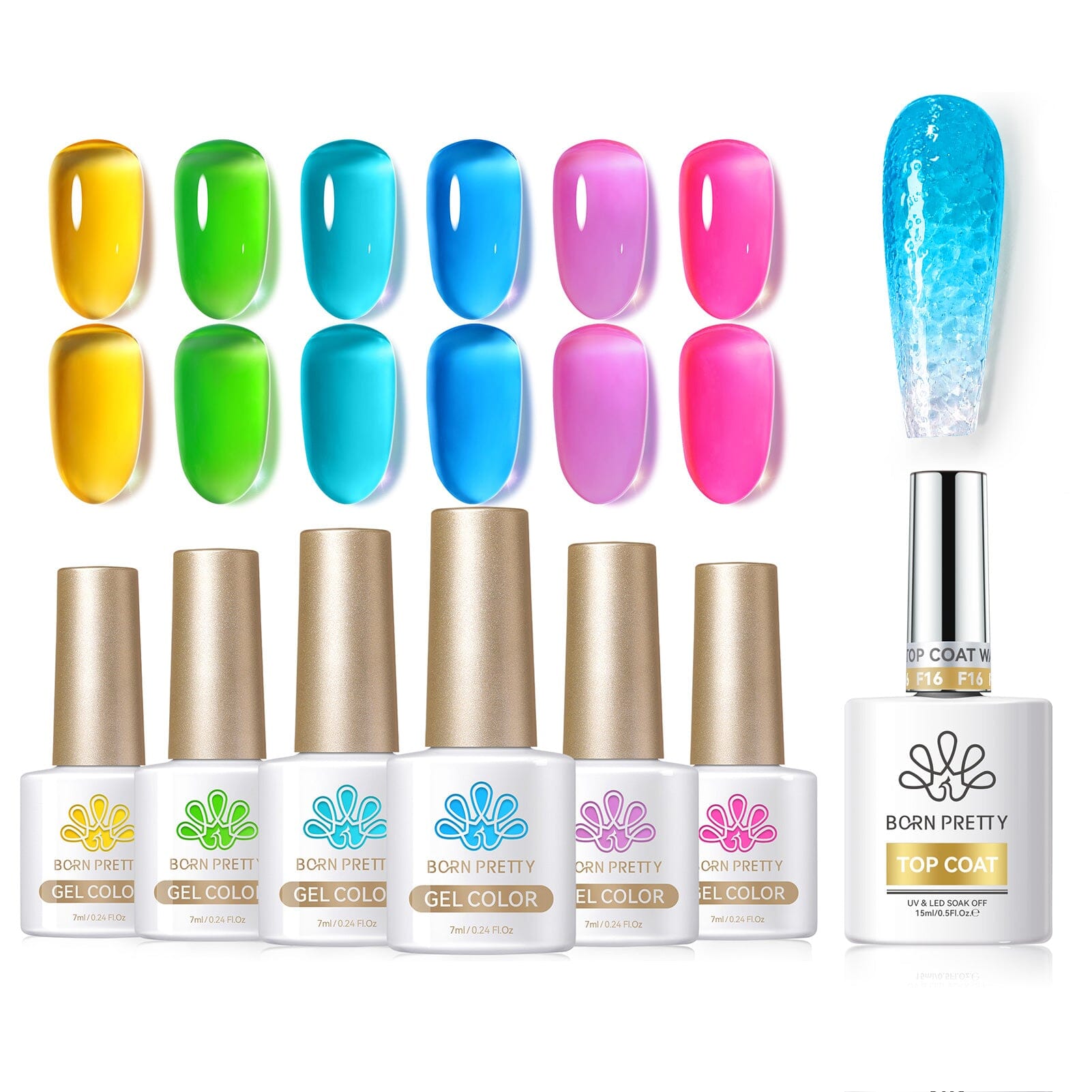 Water Ripple Top Coat Set 15ml Base & Top Coat BORN PRETTY Set 04 