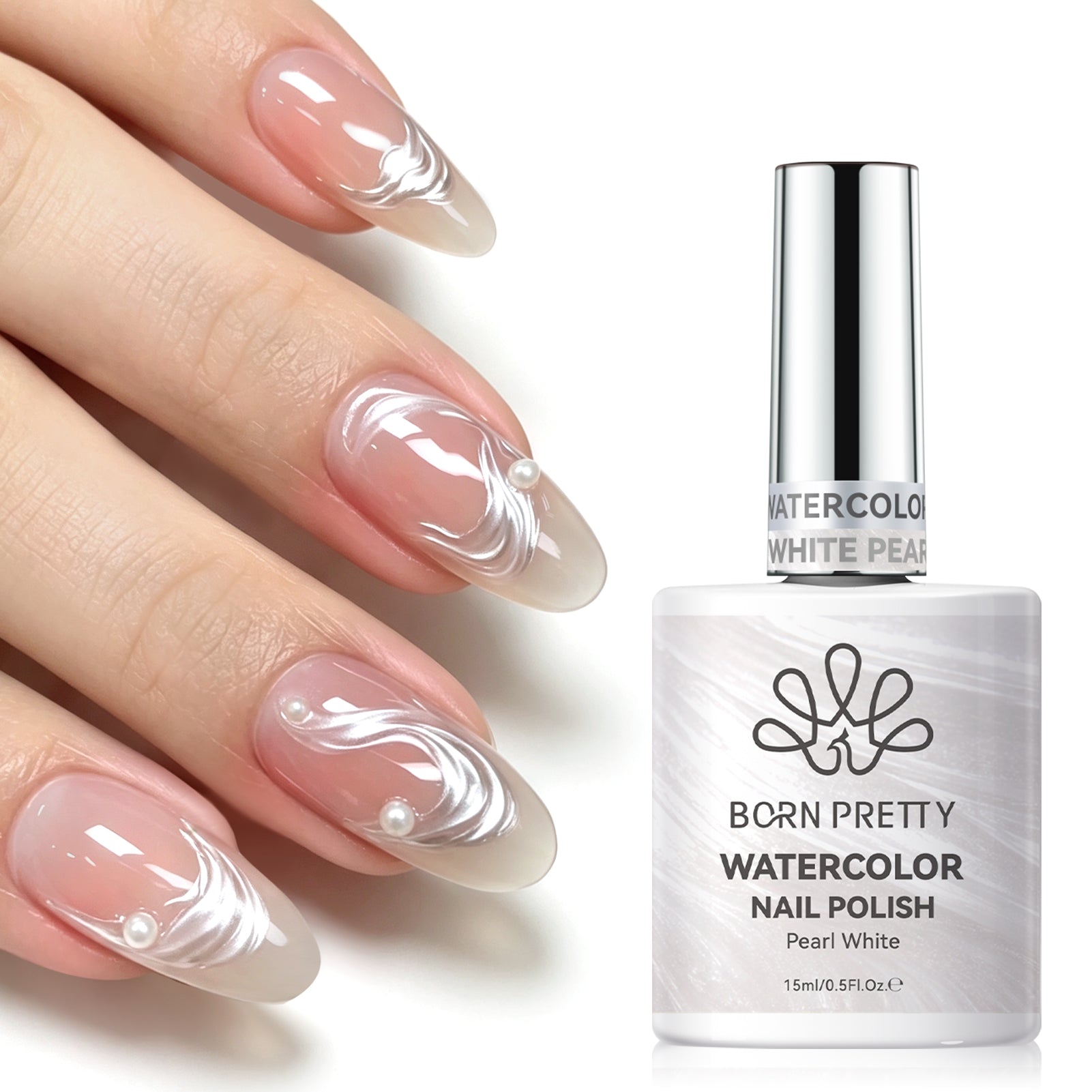 Pearl White Watercolor Nail Polish 15ml