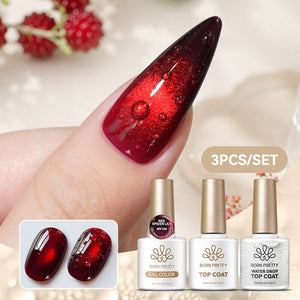 Water Drop Top Coat & Cat Magnetic Gel MY154 Base & Top Coat BORN PRETTY 