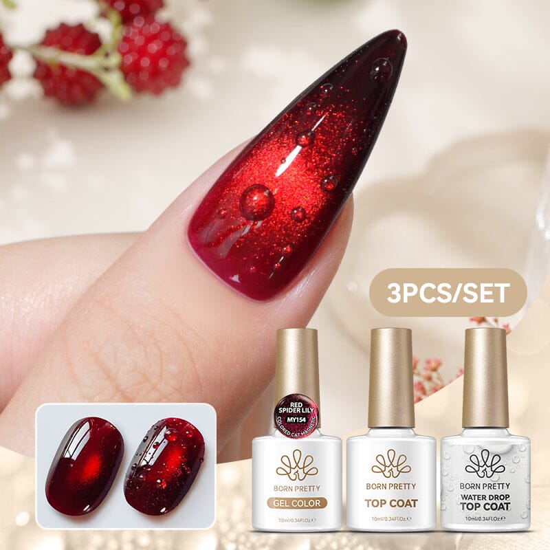 Water Drop Top Coat & Cat Magnetic Gel MY154 Base & Top Coat BORN PRETTY 