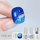 3pcs Ocean Wave Cat Magnetic Gel Set 10ml Gel Nail Polish BORN PRETTY Set 05 
