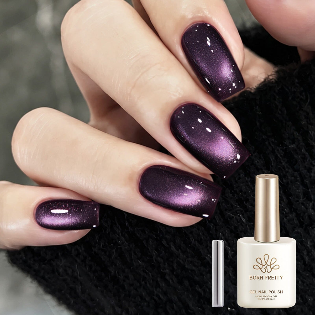 Colored Cat Magnetic Gel MY689 Butterfly Pea 15ml Gel Nail Polish BORN PRETTY 