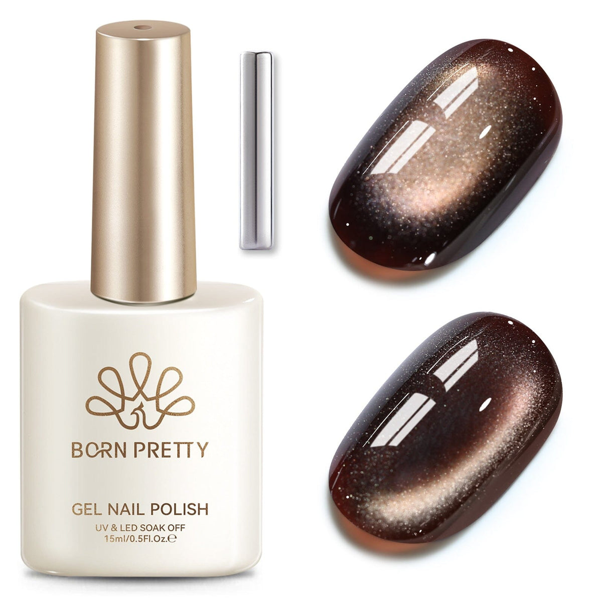 Colored Cat Magnetic Gel MY690 Desert Coffee 15ml Gel Nail Polish BORN PRETTY 