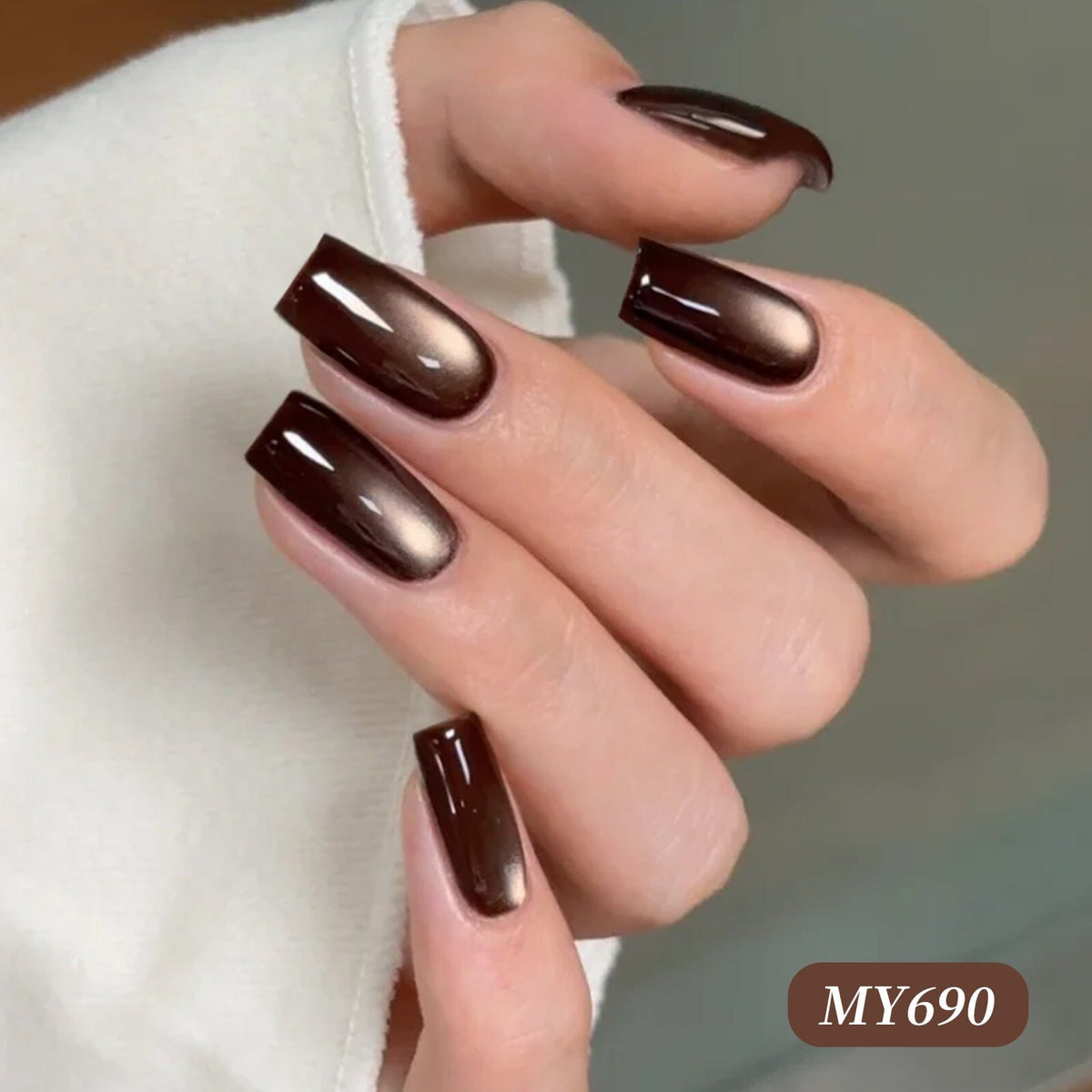 Colored Cat Magnetic Gel MY690 Desert Coffee 15ml Gel Nail Polish BORN PRETTY 