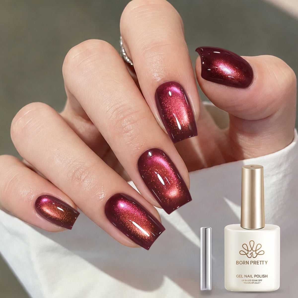 Colored Cat Magnetic Gel MY680 Spicy 15ml Gel Nail Polish BORN PRETTY 