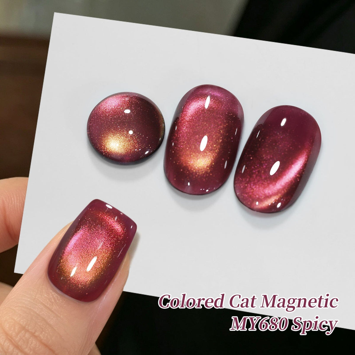 Colored Cat Magnetic Gel MY680 Spicy 15ml Gel Nail Polish BORN PRETTY 