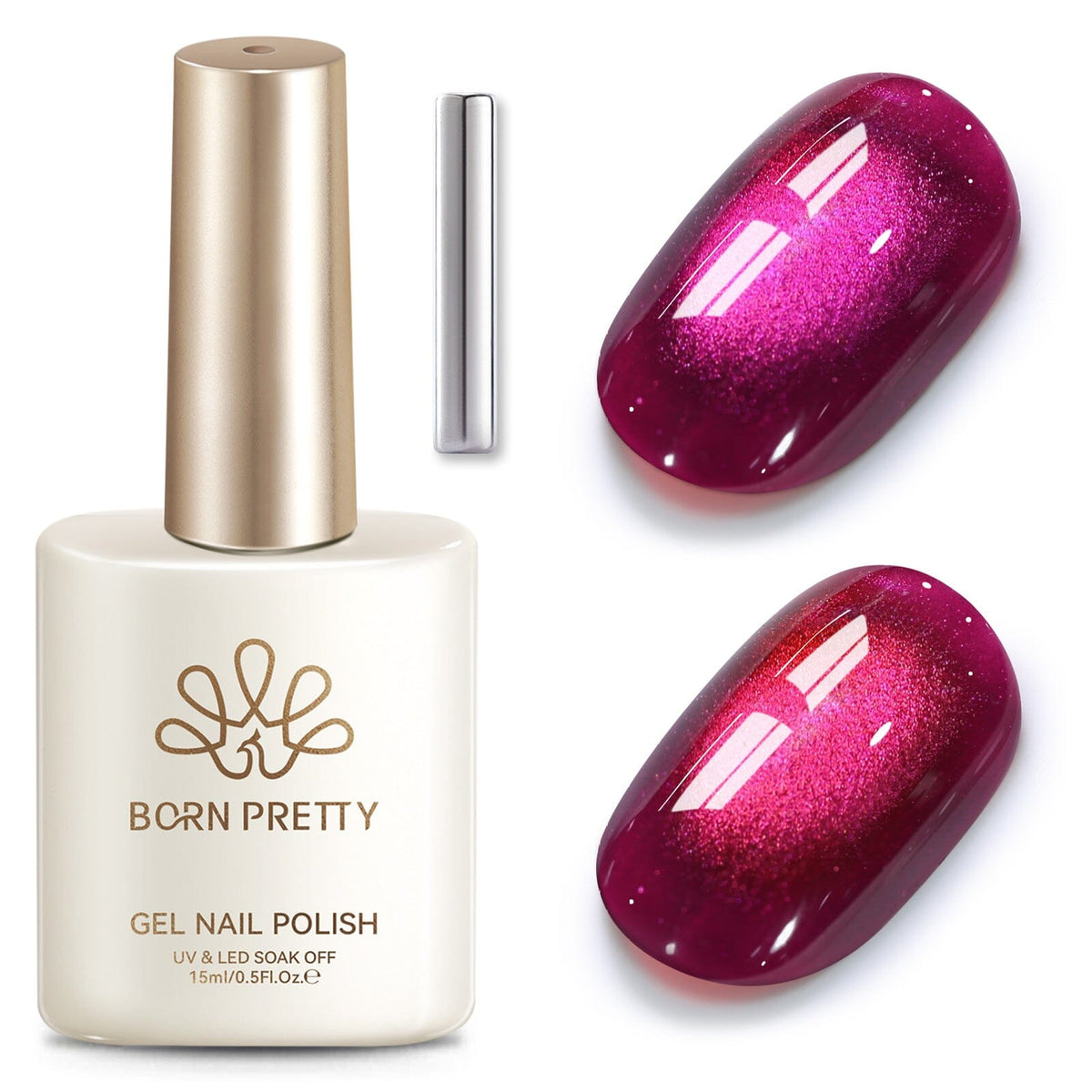 Colored Cat Magnetic Gel MY681 Scorching 15ml Gel Nail Polish BORN PRETTY 