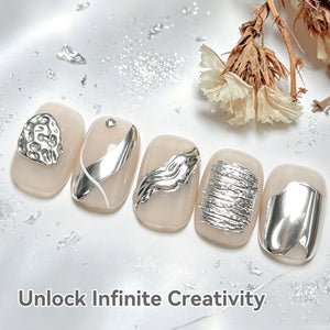 Chrome Silvery Watercolor Nail Polish 15ml