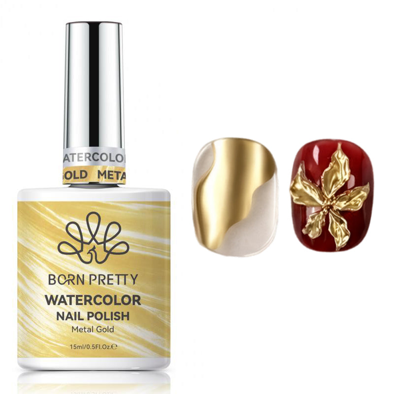 Metall Gold Aquarell Nagellack 15ml