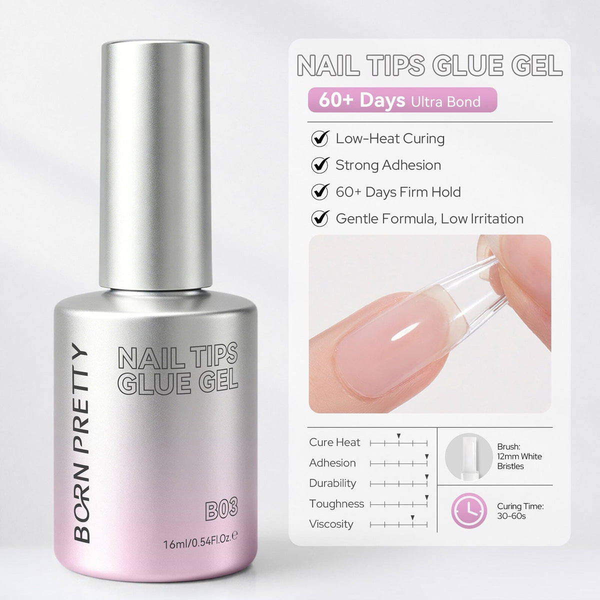 Lumora Series Function Gel 16ml Base & Top Coat BORN PRETTY Nail Tips Glue Gel 