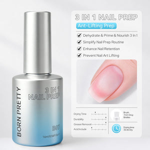 Lumora Series Function Gel 16ml Base & Top Coat BORN PRETTY 3 In 1 Nail Prep 