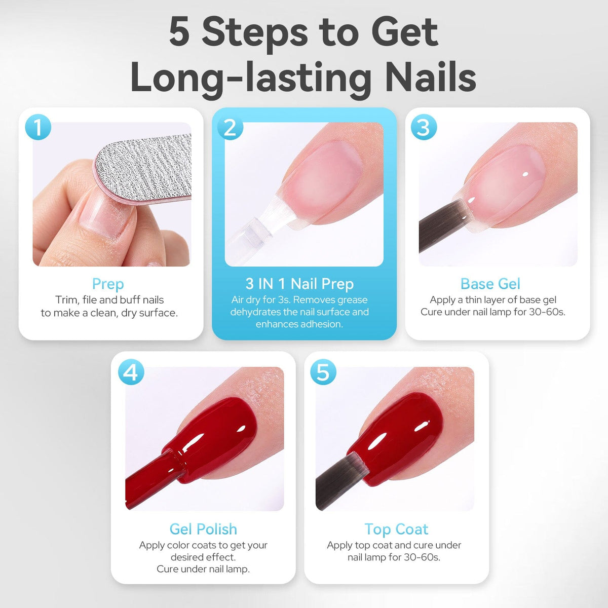 3 In 1 Nail Prep B07 16ml Base & Top Coat BORN PRETTY 