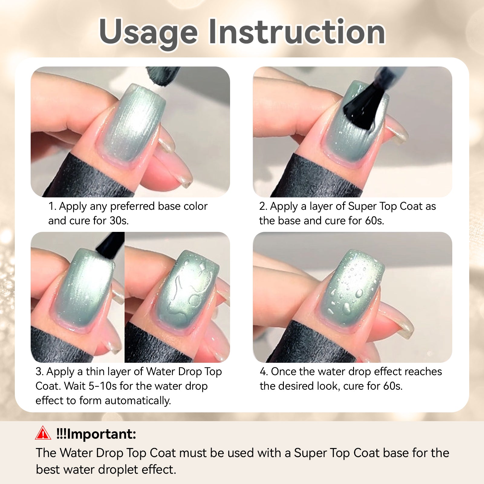 Water Drop & Super Top Coat Set 15ml