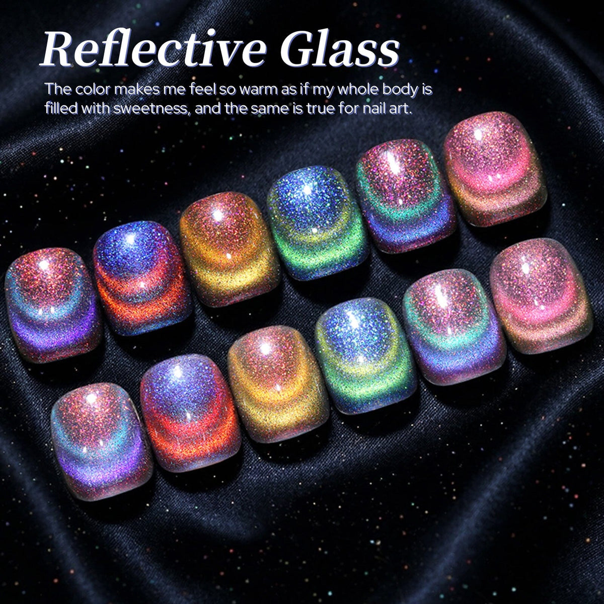 6 Colors Cat Magnetic Nail Polish - Reflective Glass 7ml Nail Polish BORN PRETTY 