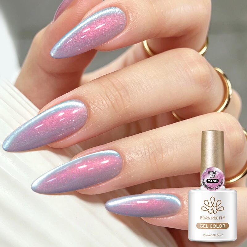Auroras Cat Magnetic Gel MY708 Taro Ice 10ml Gel Nail Polish BORN PRETTY 