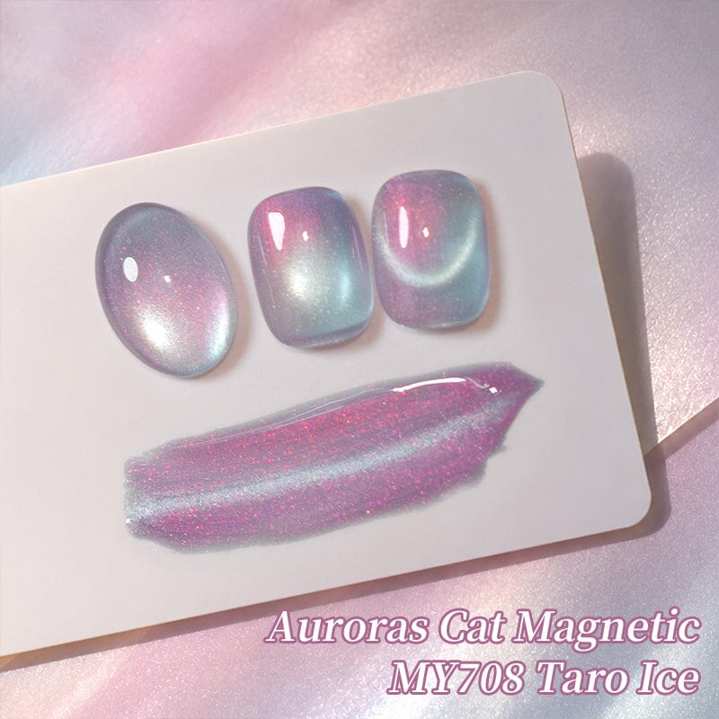 Auroras Cat Magnetic Gel MY708 Taro Ice 10ml Gel Nail Polish BORN PRETTY 