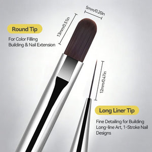 2-in-1 Oval & Liner Builder Pen Tools & Accessories BORN PRETTY 