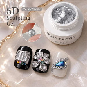 Silver 5D Sculpting Gel & Carving Pen Gel Nail Polish BORN PRETTY 