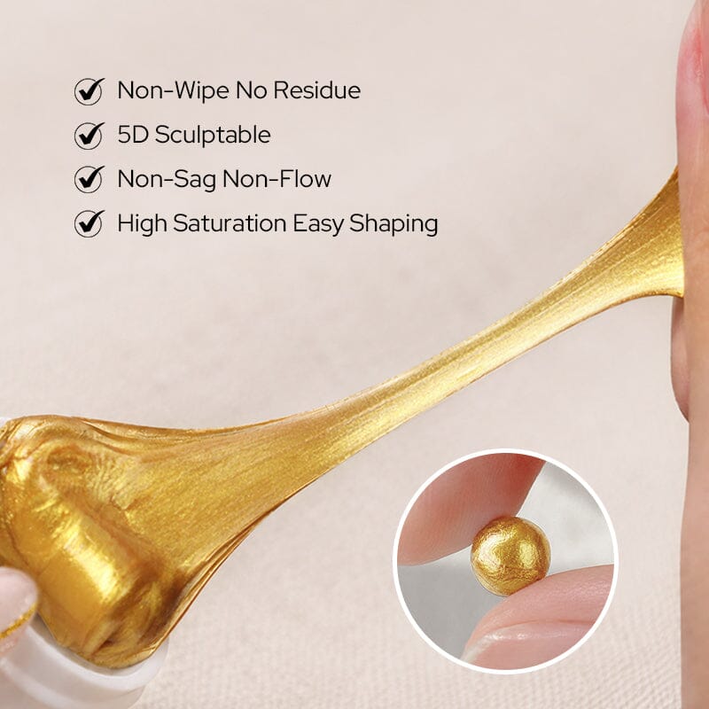 Gold Silver 5D Sculpting Gel & Carving Pen Gel Nail Polish BORN PRETTY 