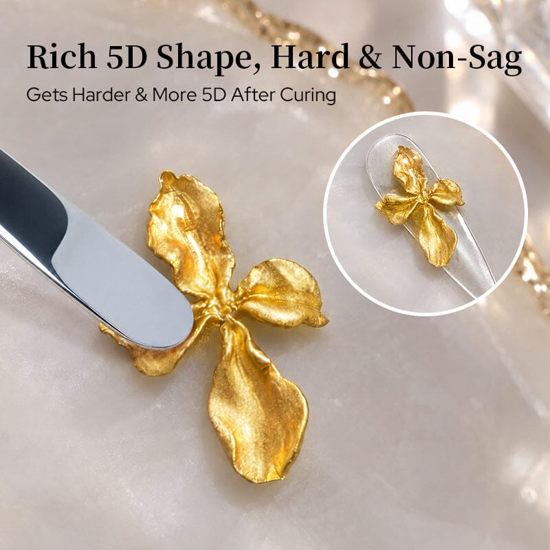 Gold Silver 5D Sculpting Gel & Carving Pen Gel Nail Polish BORN PRETTY 