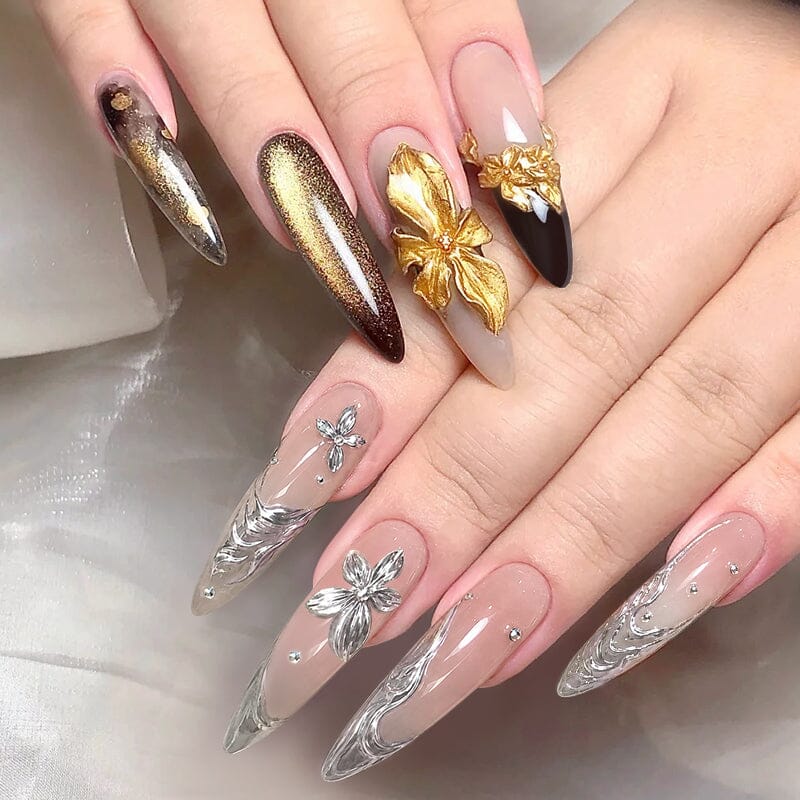 Gold Silver 5D Sculpting Gel & Carving Pen Gel Nail Polish BORN PRETTY 