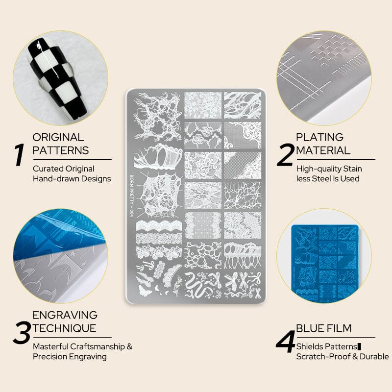 Stamping Plate 006 Nail Art BORN PRETTY 