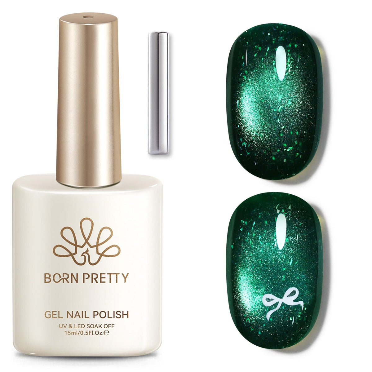 Glitter Cat Magnetic Gel MY717 Fir Mist 15ml Gel Nail Polish BORN PRETTY 