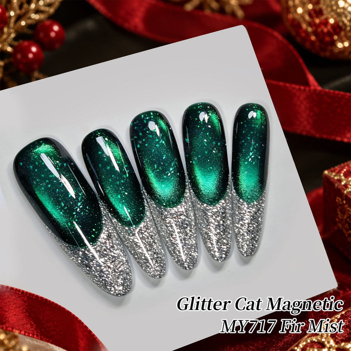 Glitter Cat Magnetic Gel MY717 Fir Mist 15ml Gel Nail Polish BORN PRETTY 