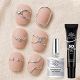 2pcs Set Watercolor Nail Polish & Sculpting Gel
