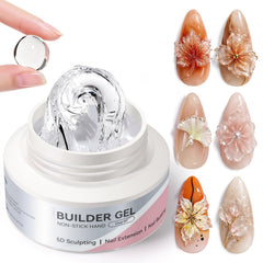 Non‑Stick Hand Builder Gel Clear #01 30g Extension Nail Gel BORN PRETTY 