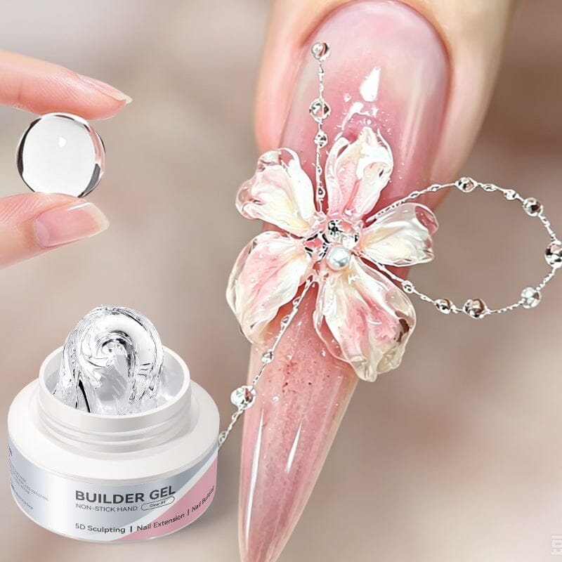 Non‑Stick Hand Builder Gel Clear #01 30g Extension Nail Gel BORN PRETTY 