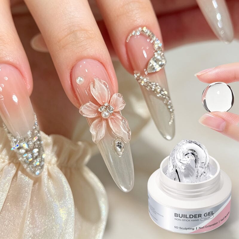 Non‑Stick Hand Builder Gel Clear #01 30g Extension Nail Gel BORN PRETTY 