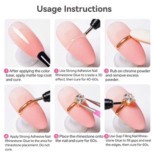 Strong Adhesive Nail Rhinestone Glue 15ml Gel Nail Polish BORN PRETTY 