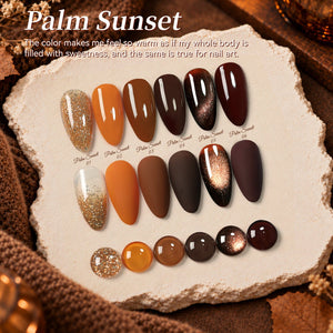 6 Colors Gel Set S76 Palm Sunset 7ml Gel Nail Polish BORN PRETTY 