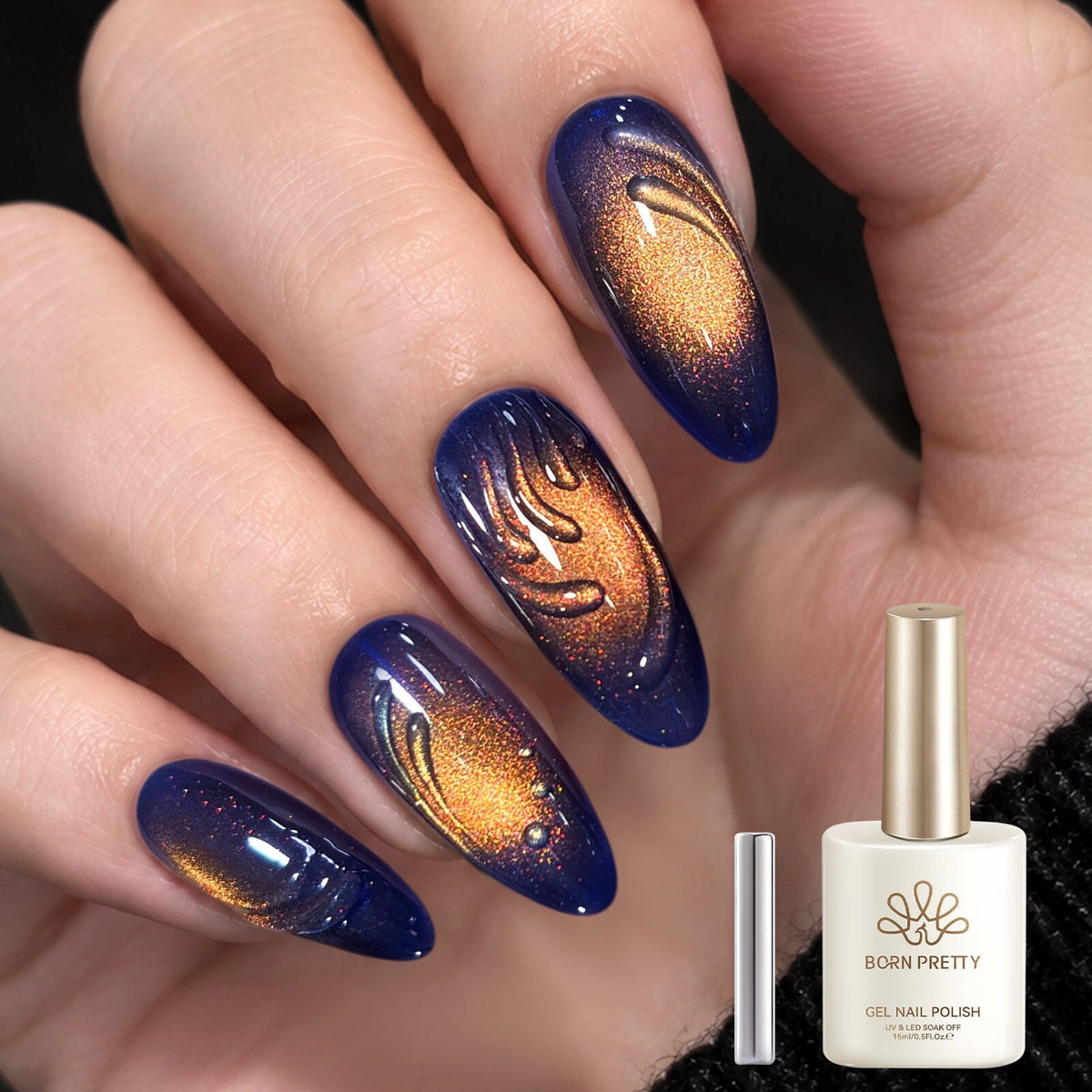 Colored Cat Magnetic Gel MY722 Night River 15ml Gel Nail Polish BORN PRETTY 