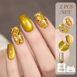 2pcs Set Cat Magnetic Gel & Glitter Gel